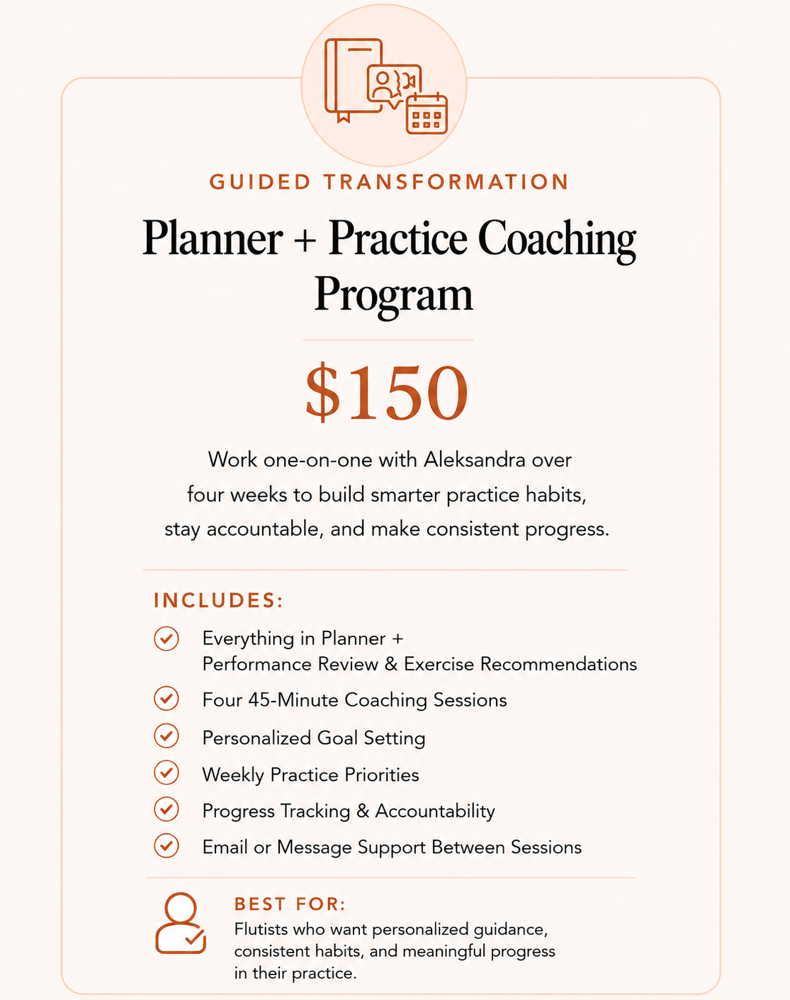 Planner + Assessment + 4 Weeks of Coaching